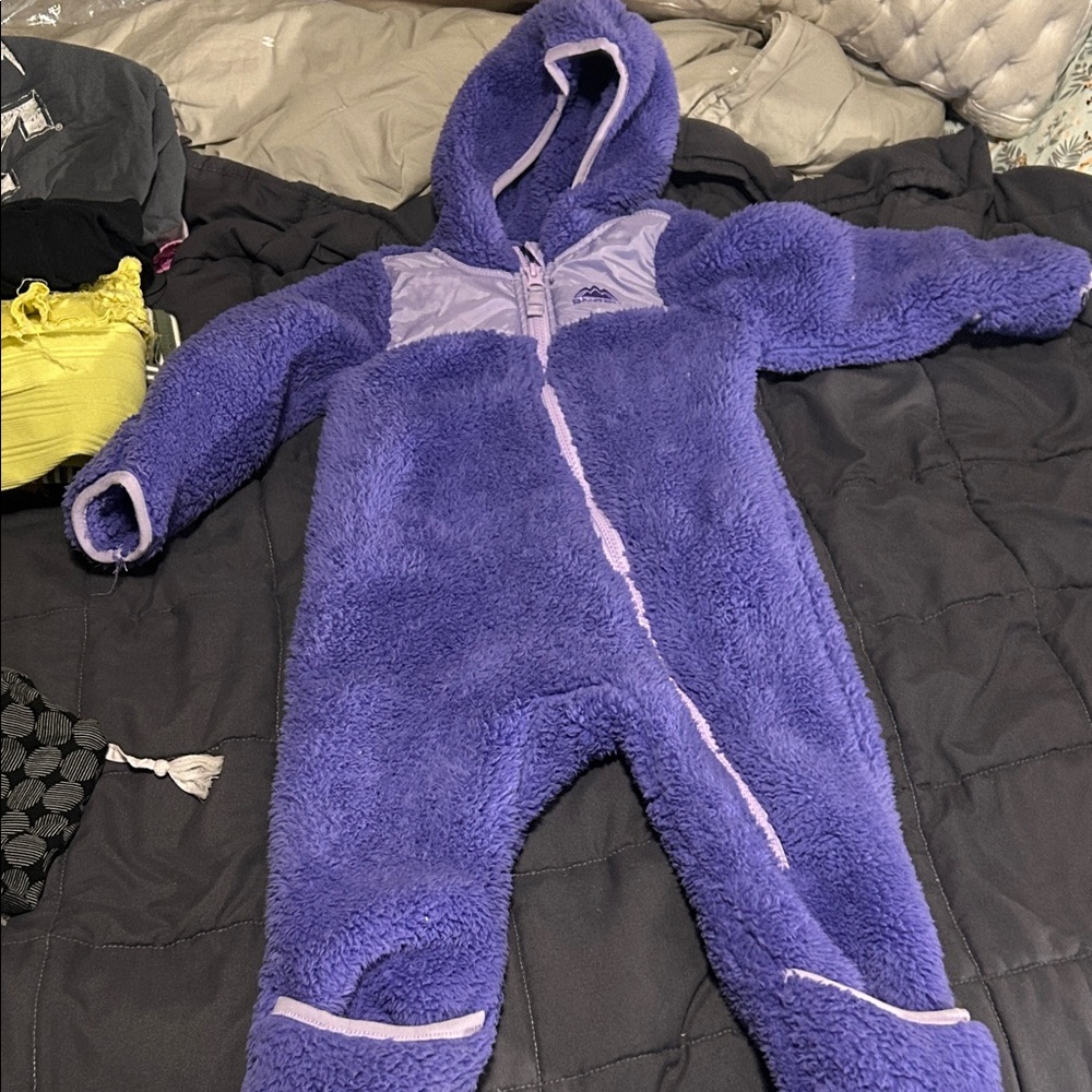 Snozu Purple Fleece Kids Footie - 18 months